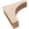Ekena Millwork 5"W x 20"D x 20"H Thin Huntington Rough Cedar Woodgrain TimberThane Corbel, Primed Tan CORUR05X20X20HUNRCPR - alternate 5